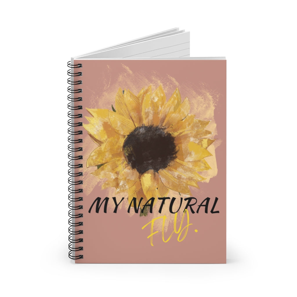 MY NATURAL FLY. COLORED BACKGROUND Spiral Notebook - Ruled Line