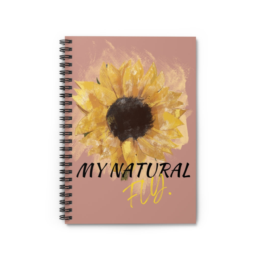 MY NATURAL FLY. COLORED BACKGROUND Spiral Notebook - Ruled Line