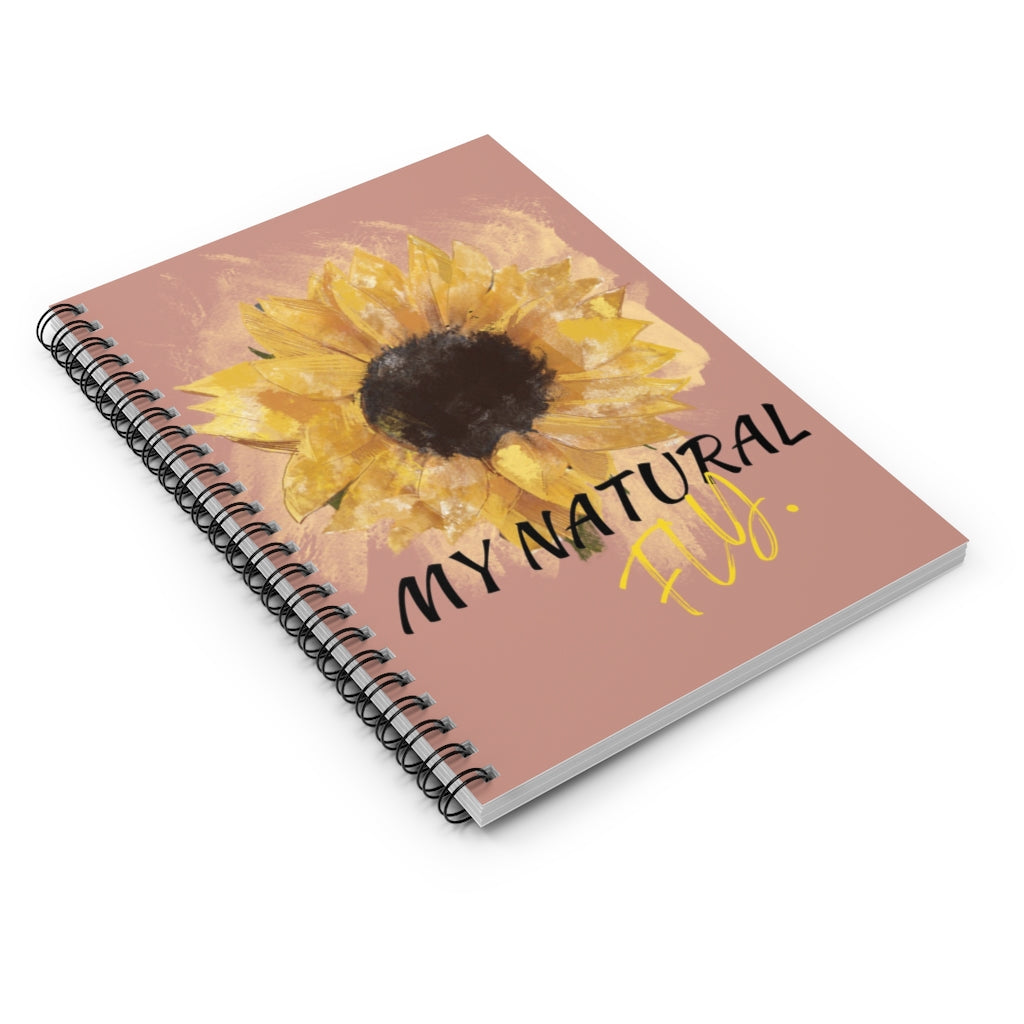 MY NATURAL FLY. COLORED BACKGROUND Spiral Notebook - Ruled Line