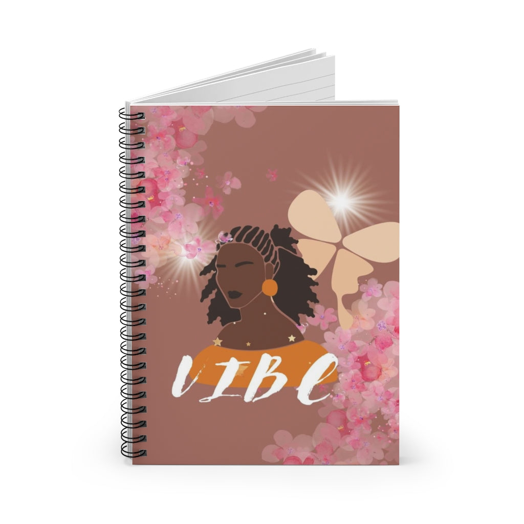 VIBE Chocolate Lady Brown Spiral Notebook - Ruled Line