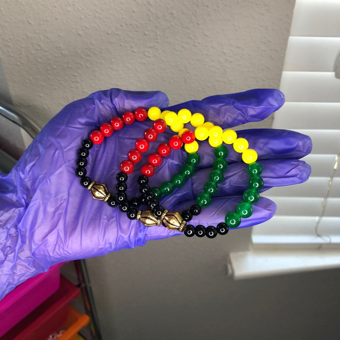 Black History, Juneteenth Inspired Beaded Bracelet