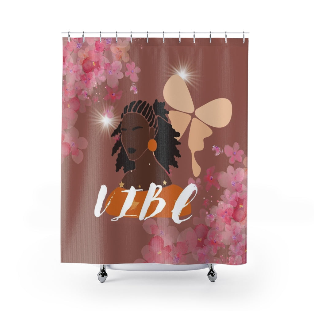 VIBE Chocolate Lady Shower Curtains