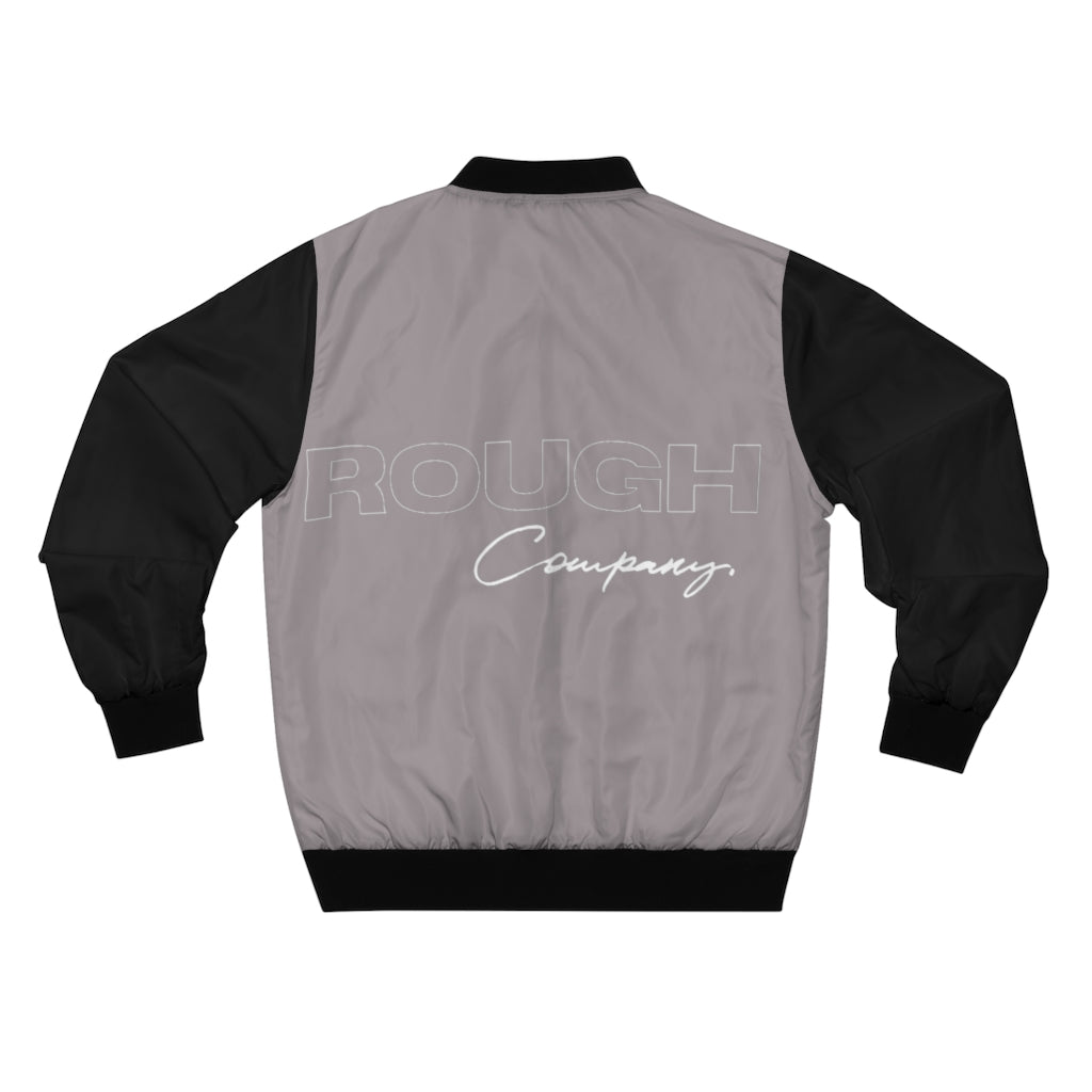 ROUGH CO. Grey Men's Bomber Jacket