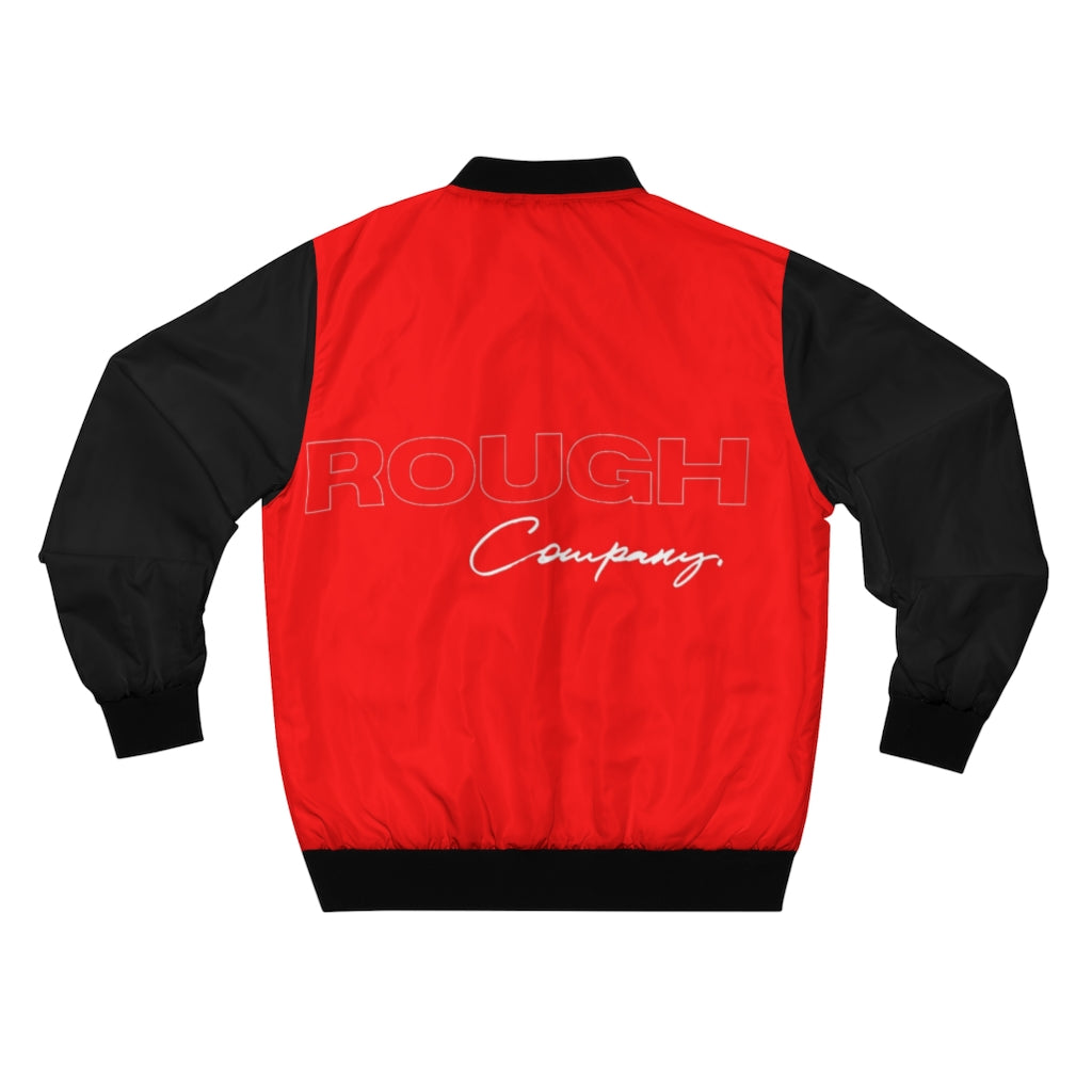 ROUGH CO. Red Men's Bomber Jacket