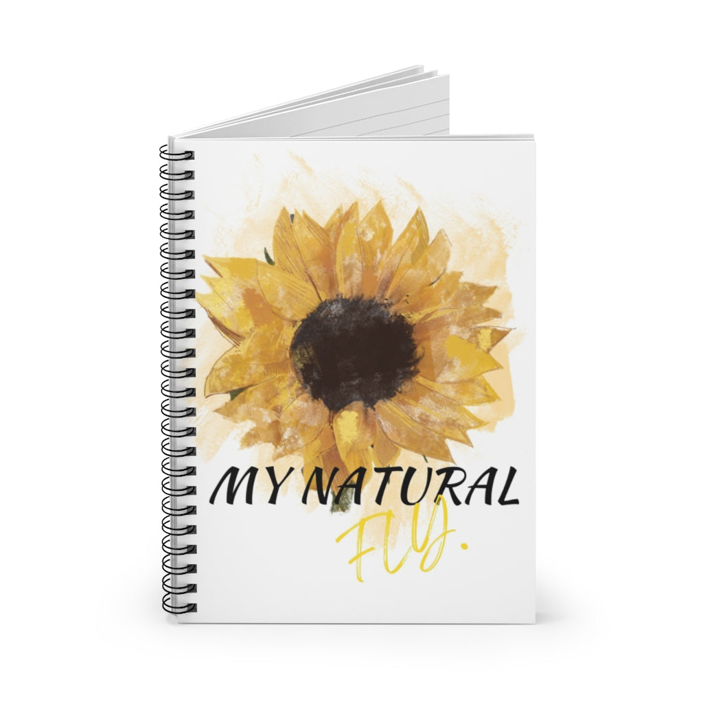 MY NATURAL FLY. WHITE BACKGROUND Spiral Notebook - Ruled Line