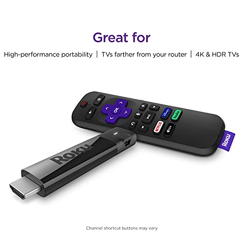 Roku Streaming Stick+ | HD/4K/HDR Streaming Device with Long-range Wireless and Roku Voice Remote with TV Controls