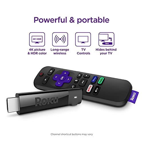 Roku Streaming Stick+ | HD/4K/HDR Streaming Device with Long-range Wireless and Roku Voice Remote with TV Controls