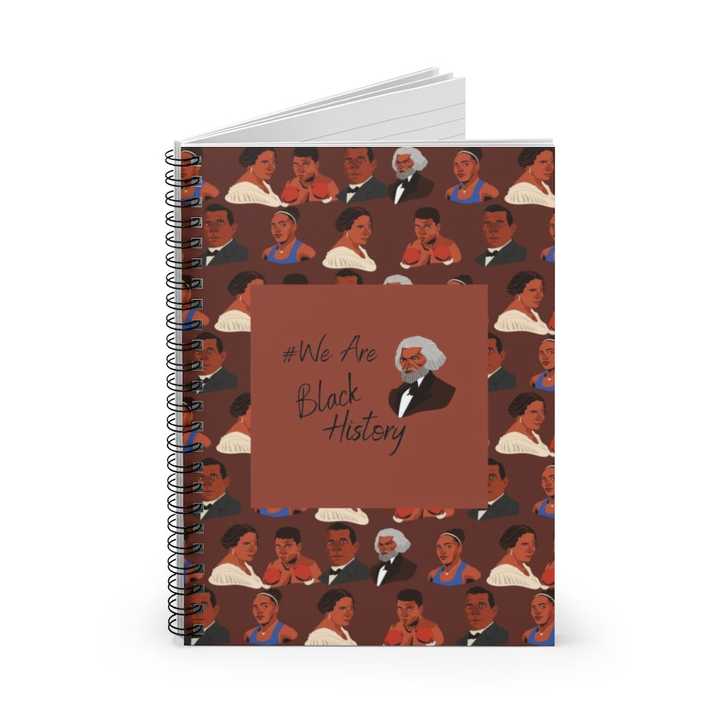 CHOCOLATE #We Are Black History Spiral Notebook - Ruled Line