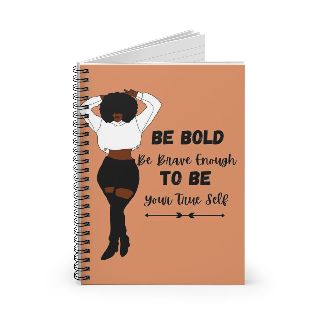 LIGHT BROWN BE BOLD TO DO Set 1 Spiral Notebook - Ruled Line