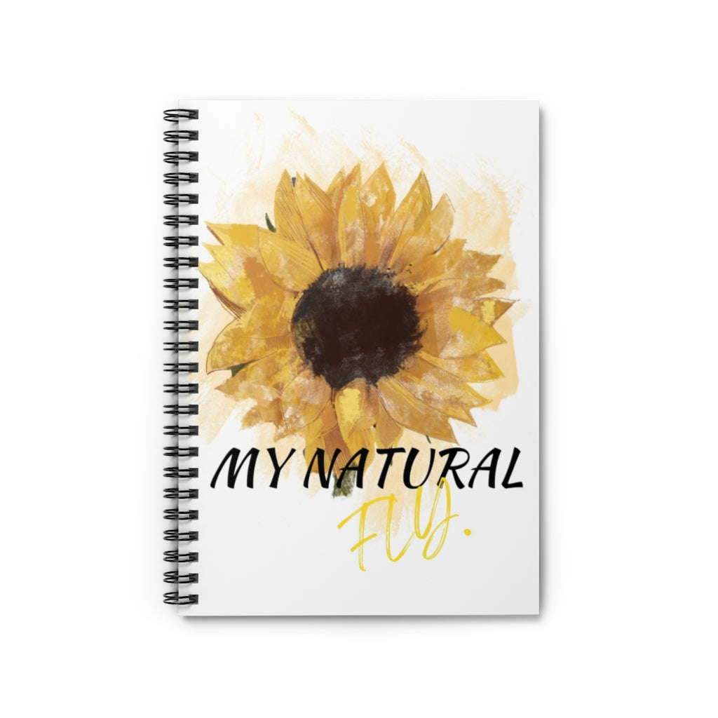 MY NATURAL FLY. WHITE BACKGROUND Spiral Notebook - Ruled Line