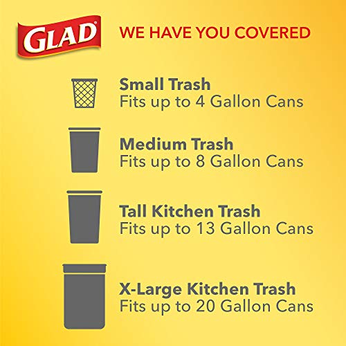 Glad ForceFlex Protection Series Tall Kitchen Trash Bags, 110 Count (Pack of 1) - Package May Vary