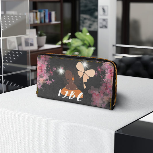 VIBE Chocolate Lady Black Zipper Wallet