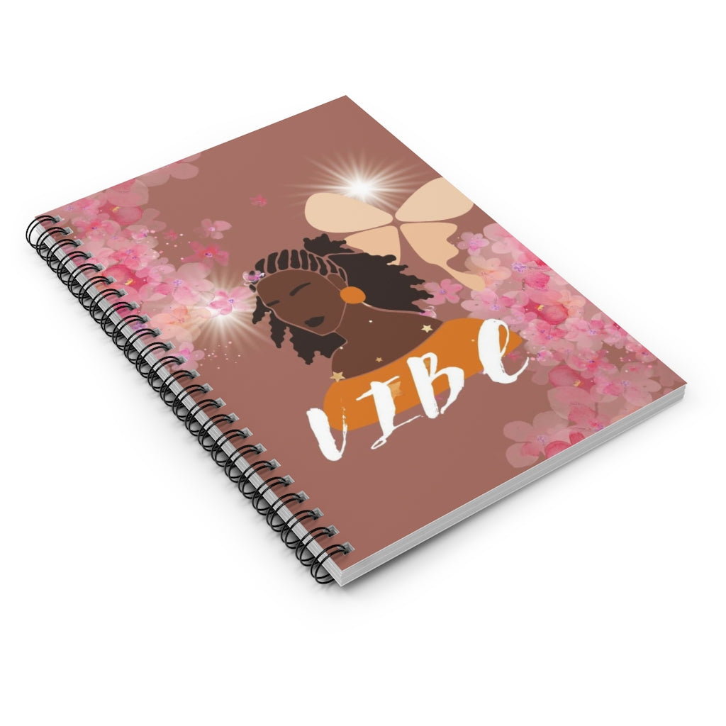 VIBE Chocolate Lady Brown Spiral Notebook - Ruled Line