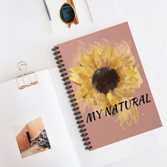 MY NATURAL FLY. COLORED BACKGROUND Spiral Notebook - Ruled Line