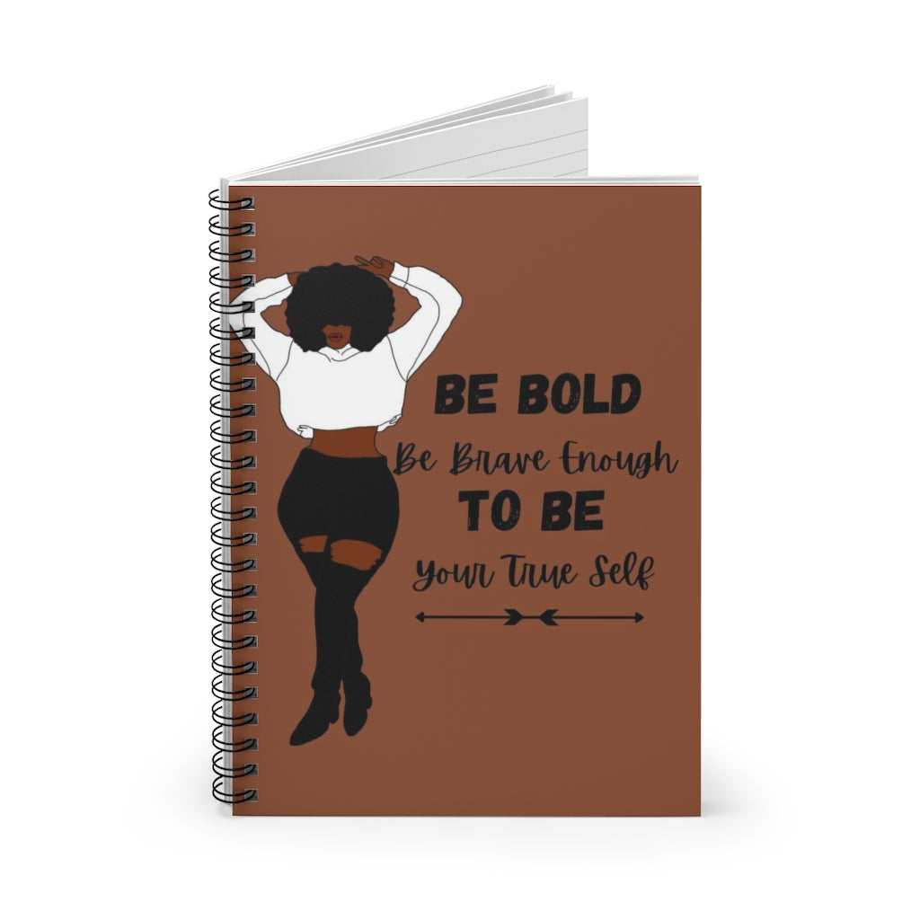 CHOCOLATE BE BOLD TO BE Set 1 Spiral Notebook - Ruled Line