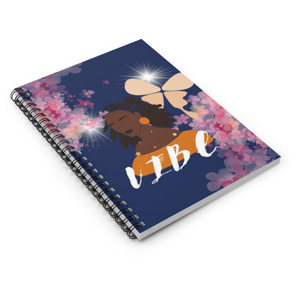 VIBE Chocolate Lady Navy Spiral Notebook - Ruled Line