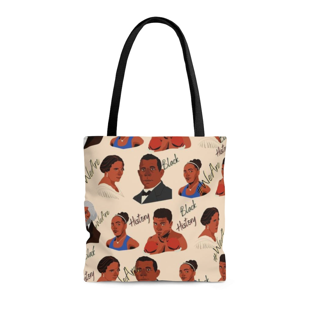 LIGHT BROWN Black History Inspired AOP Tote Bag