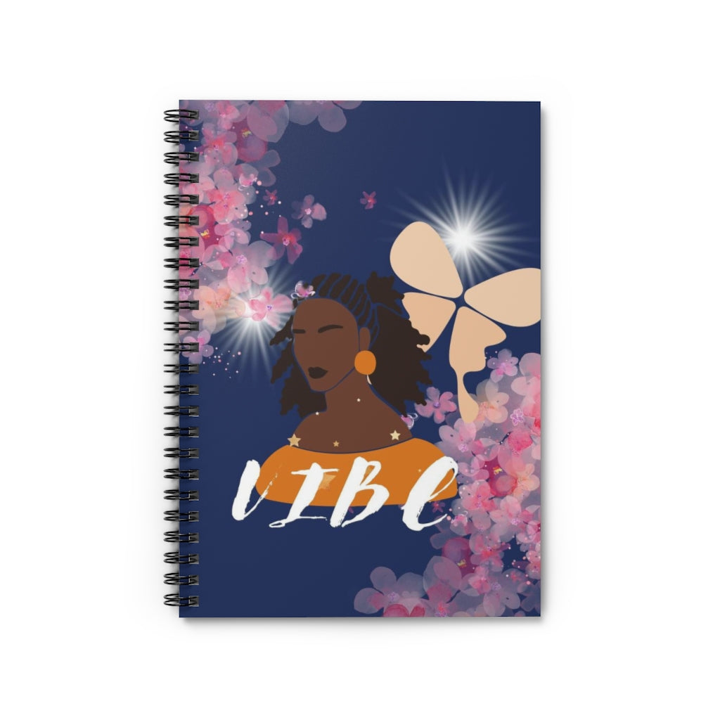 VIBE Chocolate Lady Navy Spiral Notebook - Ruled Line