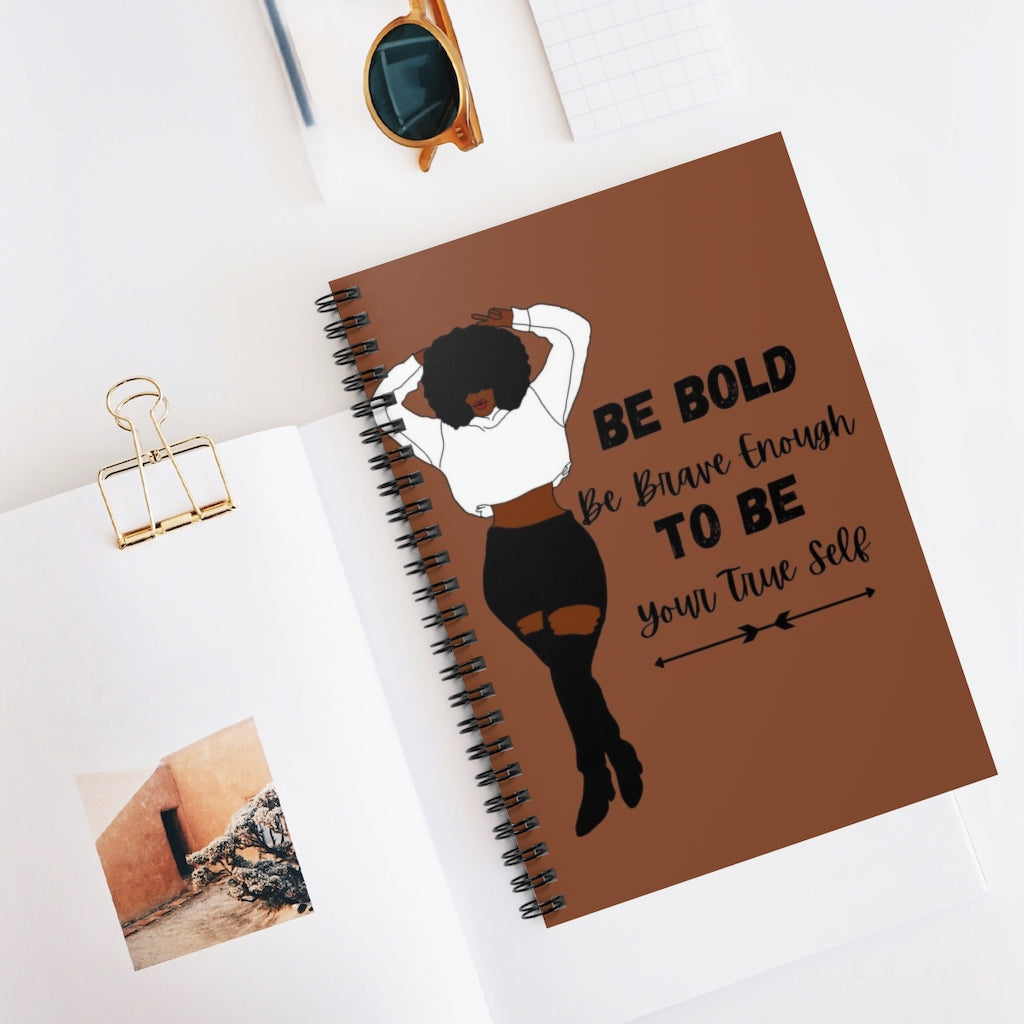 CHOCOLATE BE BOLD TO BE Set 1 Spiral Notebook - Ruled Line