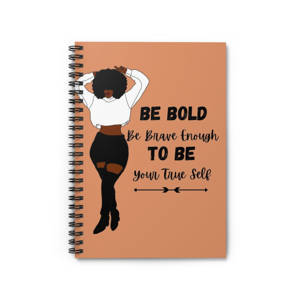 LIGHT BROWN BE BOLD TO DO Set 1 Spiral Notebook - Ruled Line