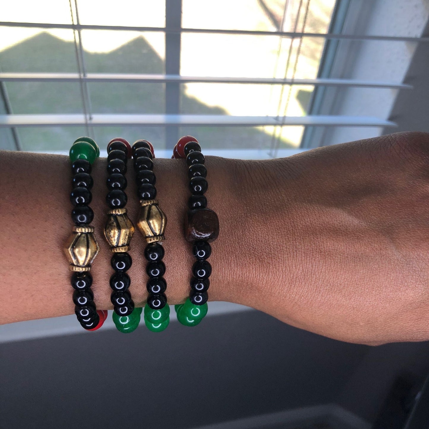 Black History, Juneteenth Inspired Beaded Bracelet