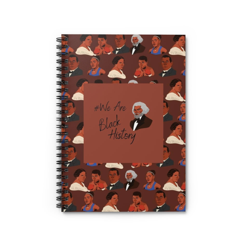 CHOCOLATE #We Are Black History Spiral Notebook - Ruled Line