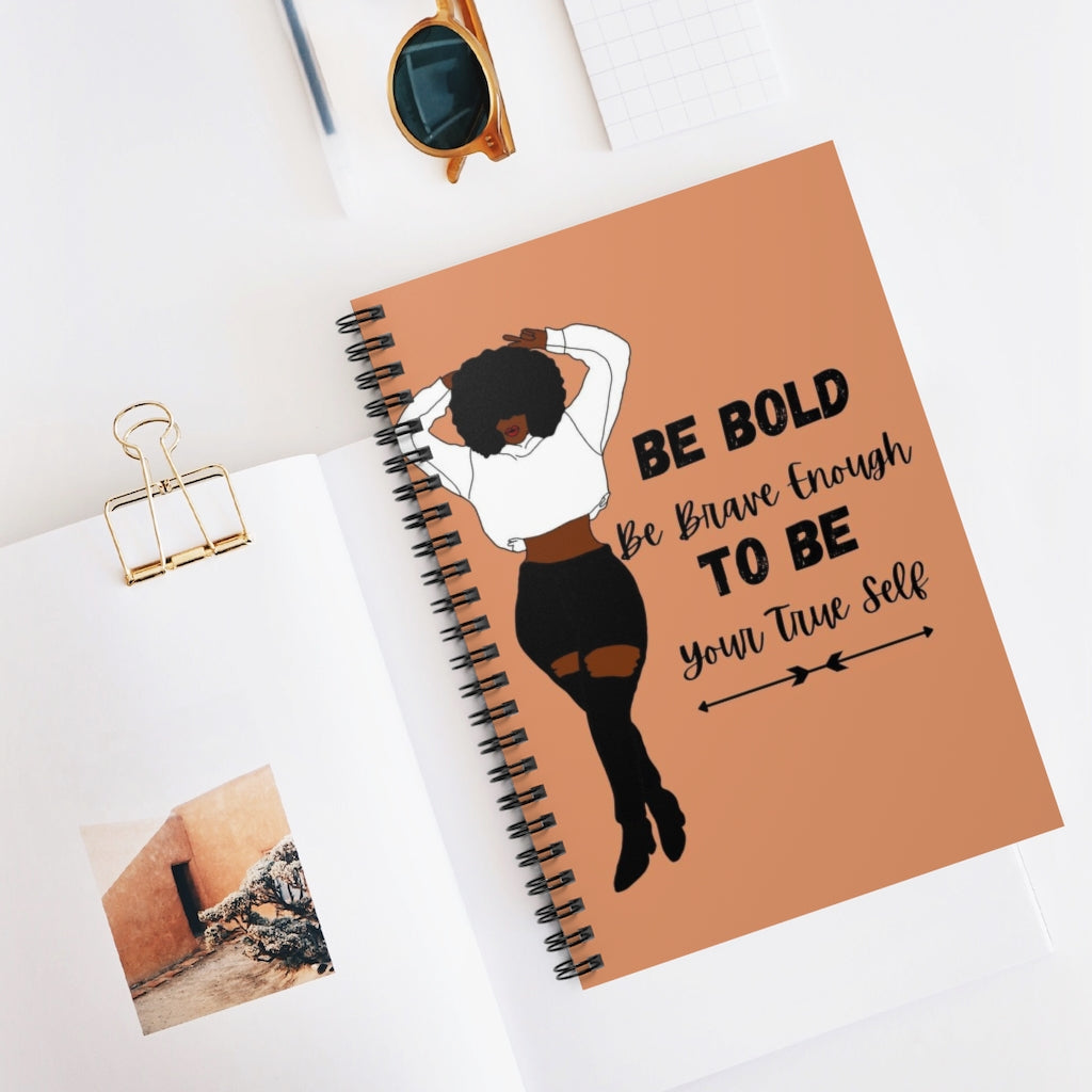 LIGHT BROWN BE BOLD TO DO Set 1 Spiral Notebook - Ruled Line