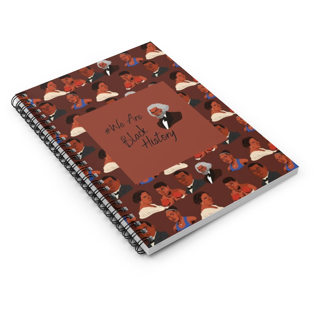 CHOCOLATE #We Are Black History Spiral Notebook - Ruled Line