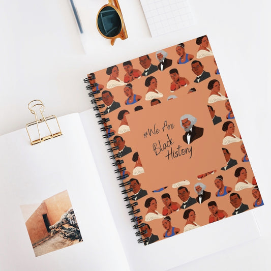 LIGHT BROWN #We Are Black History Spiral Notebook - Ruled Line