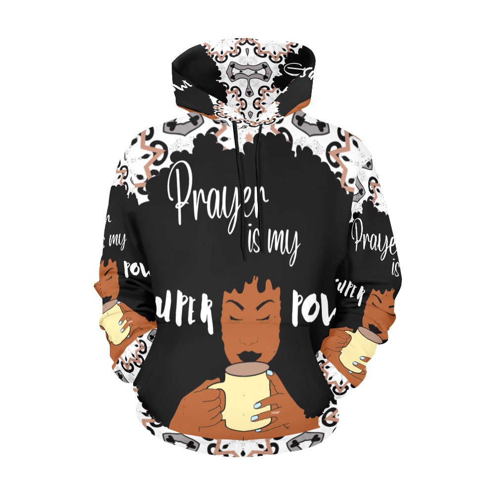 Prayer is my SuperPower Hoodie (Women) All Over Print Hoodie for Women