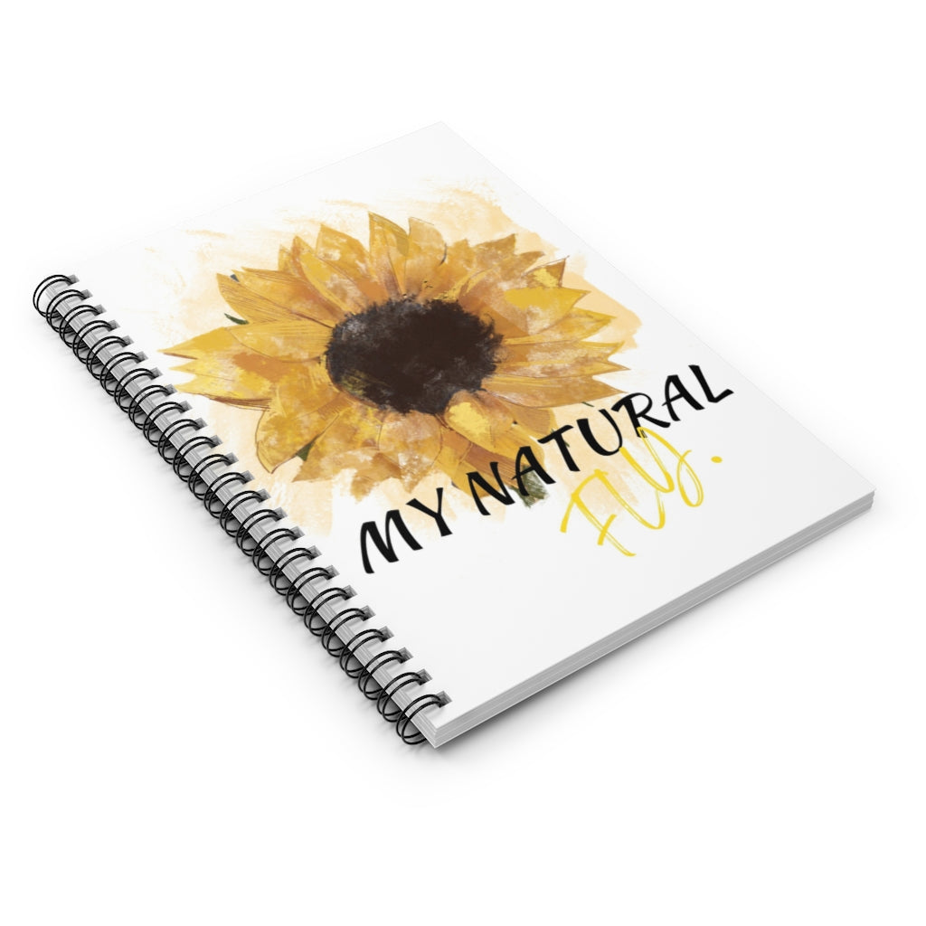 MY NATURAL FLY. WHITE BACKGROUND Spiral Notebook - Ruled Line