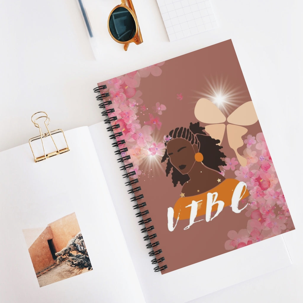 VIBE Chocolate Lady Brown Spiral Notebook - Ruled Line