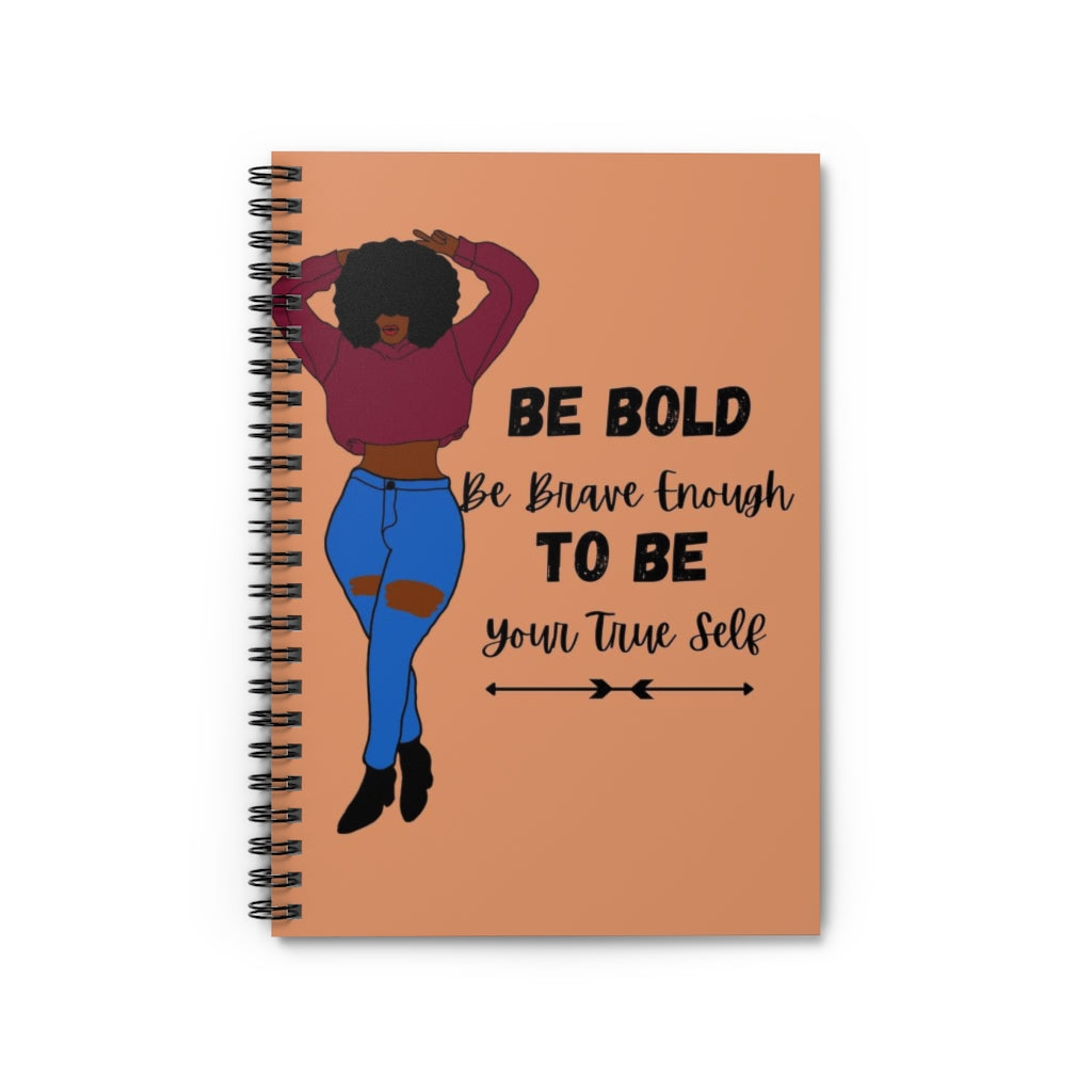 LIGHT BROWN BE BOLD TO BE Set 2 Spiral Notebook - Ruled Line