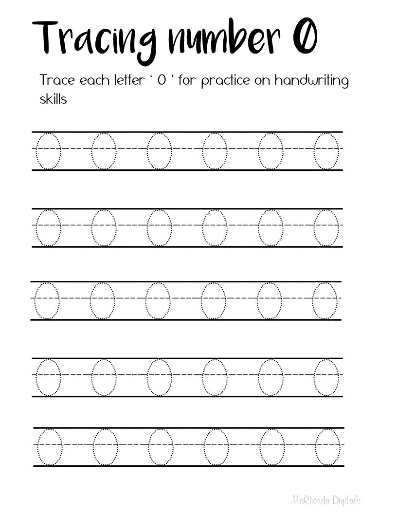 PRINTABLE 21 Number Tracing | 0-20 | Practice Print | HomeSchool | Curriculum | 8.5x11