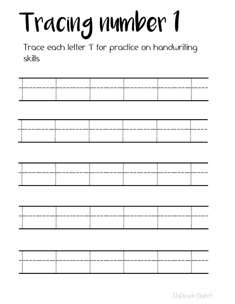 PRINTABLE 21 Number Tracing | 0-20 | Practice Print | HomeSchool | Curriculum | 8.5x11