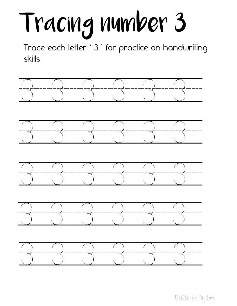 PRINTABLE 21 Number Tracing | 0-20 | Practice Print | HomeSchool | Curriculum | 8.5x11