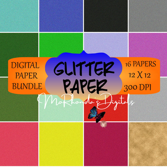 Glitter digital papers, backgrounds, scrapbook paper printables. Instant Download for Personal and Commercial Use.